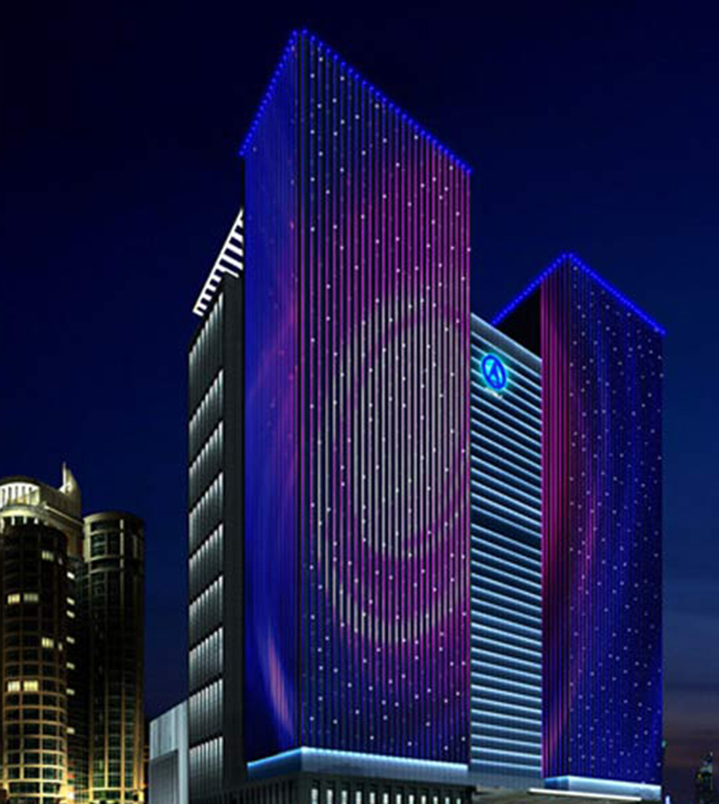 LED點(diǎn)光源樓體亮化怎樣設(shè)計才能讓人過目不忘？(圖1)