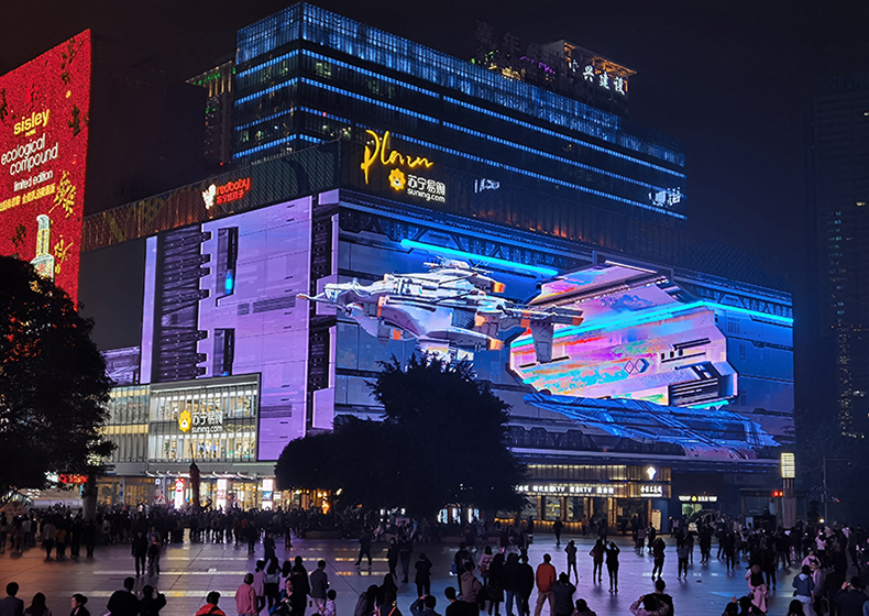 LED網(wǎng)格屏為何成為樓宇廣告的新寵呢？(圖1)